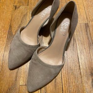 Franco sarto grey suede wedge